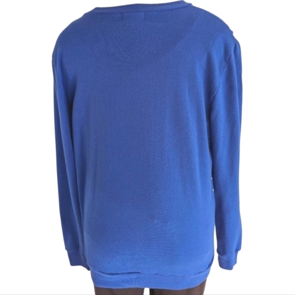 Alex Stevens Crewneck T Rex Ugly Christmas Crewneck Sweatshirt in Blue Sz Large - Picture 3 of 8